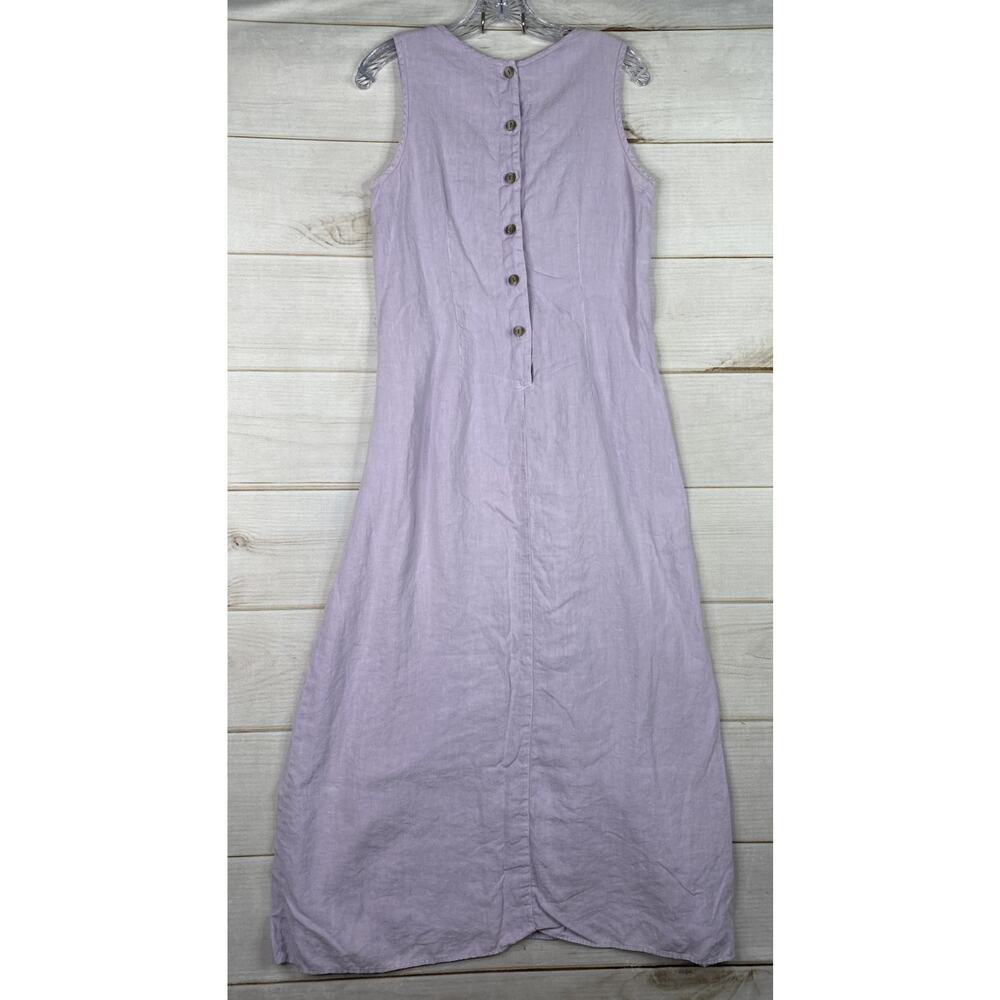 SUNDANCE Dress Womens M Purple Sleeveless Button Back Pintuck Cottagecore Boho - Picture 10 of 11